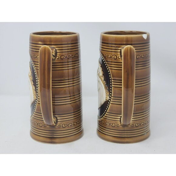 Vintage D Exclusive Made In Japan 3D Horse Head‎ Steins Set Of 2 - Picture 2 of 9